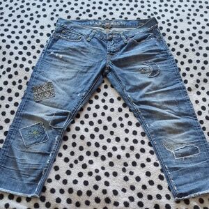 Womens Lucky Cropped Slouchy Skinny Jeans